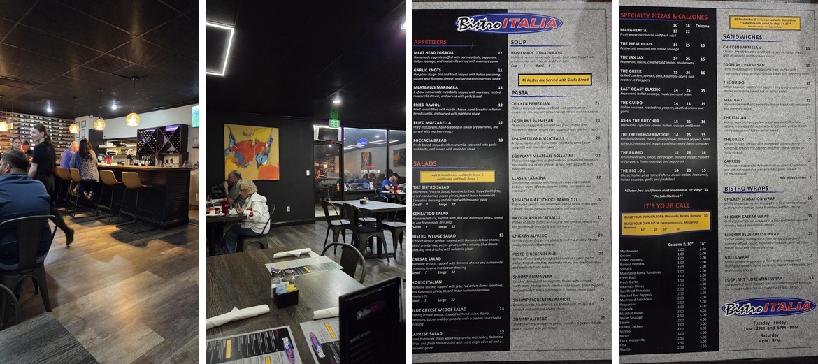 Bistro Italia Menu